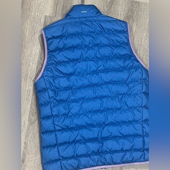 Small Eddie Bauer eb650 Down Insulated Blue Gilet Vest Puffer Full Zip Warm - Picture 8 of 13